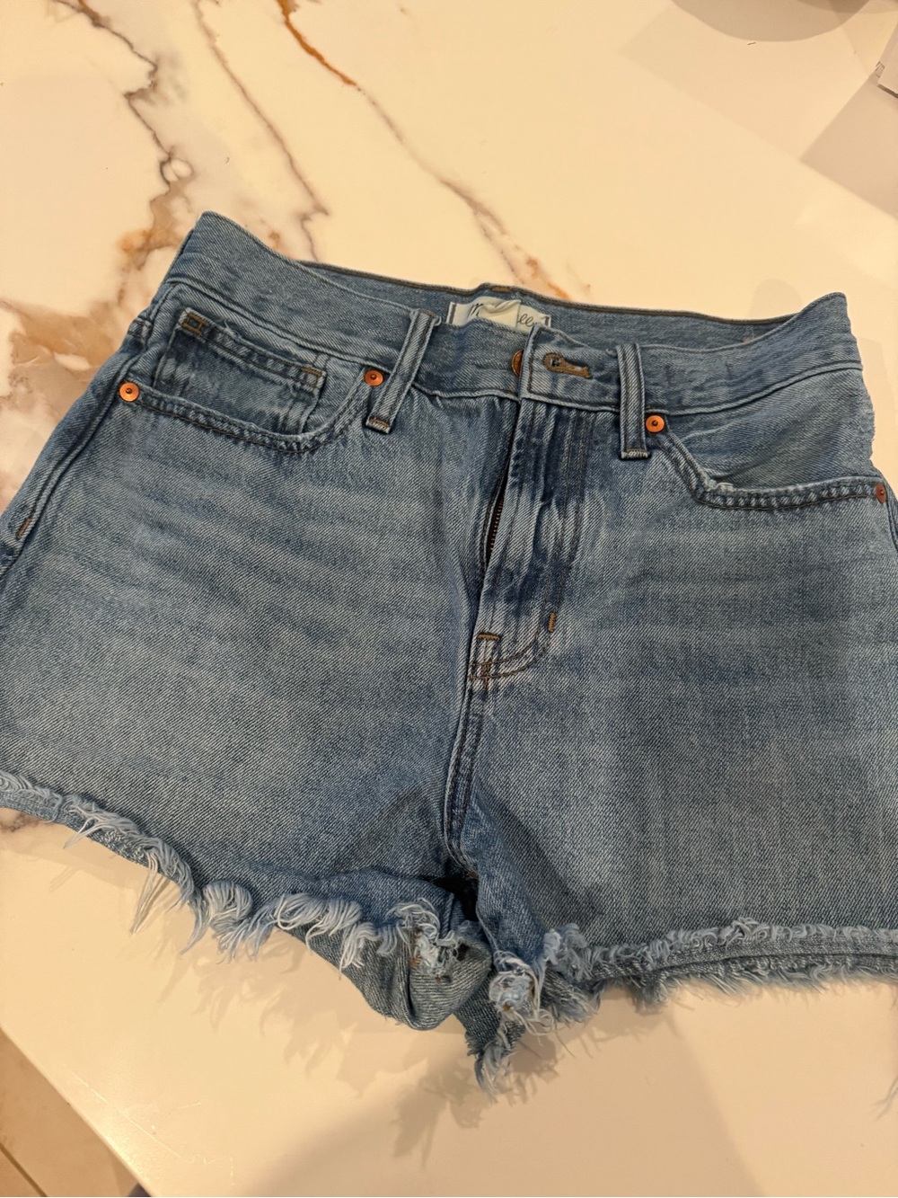 MADEWELL Relaxed Denim Shorts Mid Rise
